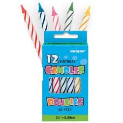 Multicolor Birthday Candles, 12ct