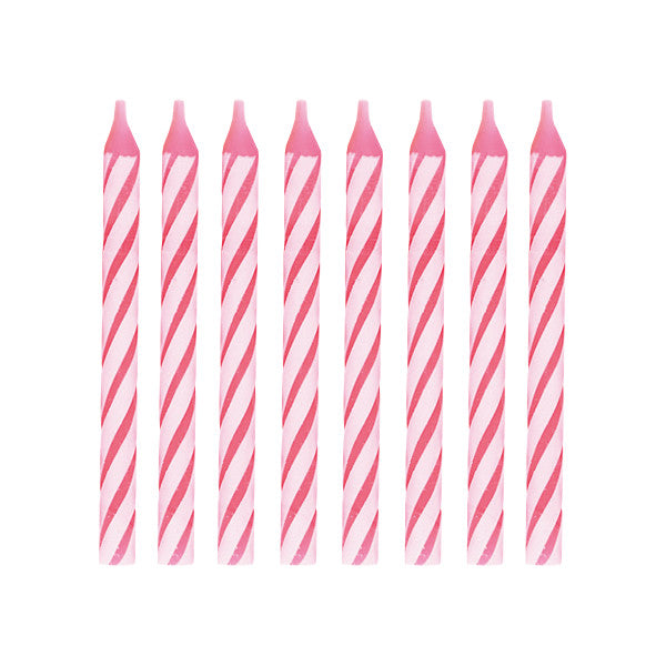 Pink Spiral Birthday Candles, 24ct