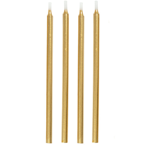 Gold Birthday Candles 5", 12ct