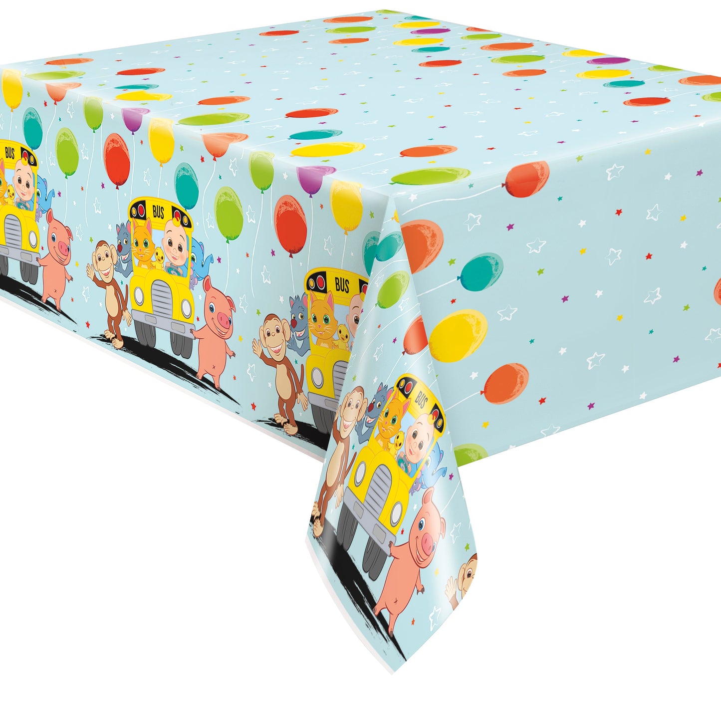 Cocomelon Rectangular Plastic Table Cover, 54" x 84"