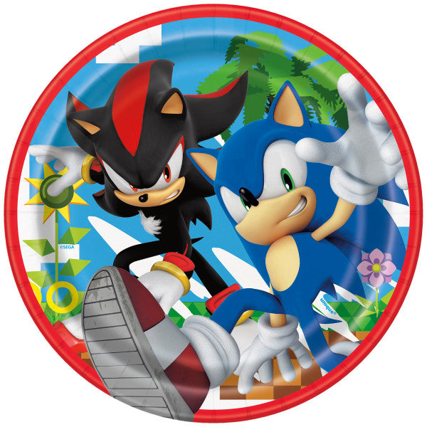 Sonic the Hedgehog Round 7" Dessert Plates, 8ct