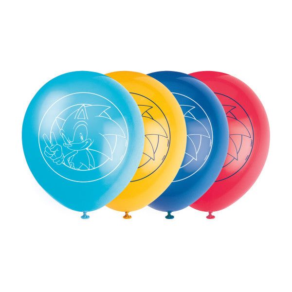 Sonic the Hedgehog Assorted 12" Latex Balloons, 8ct