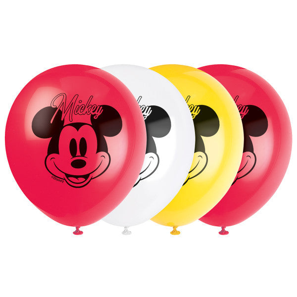 Disney Mickey Mouse 12" Latex Balloons, 8ct