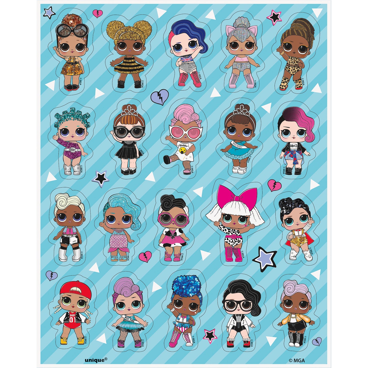 LOL Surprise Sticker Sheets, 4ct