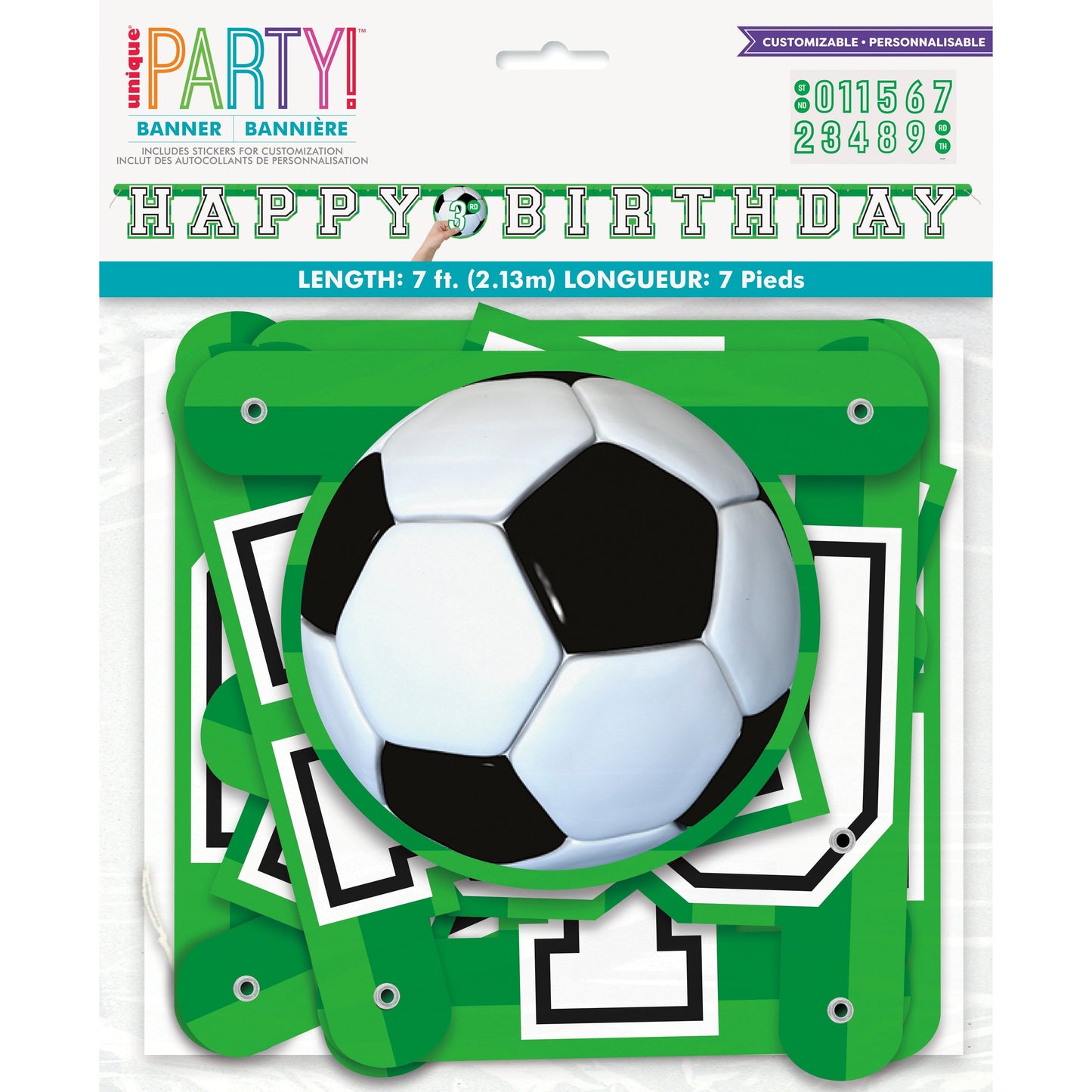 Soccer Party Jointed Banner, 7 ft