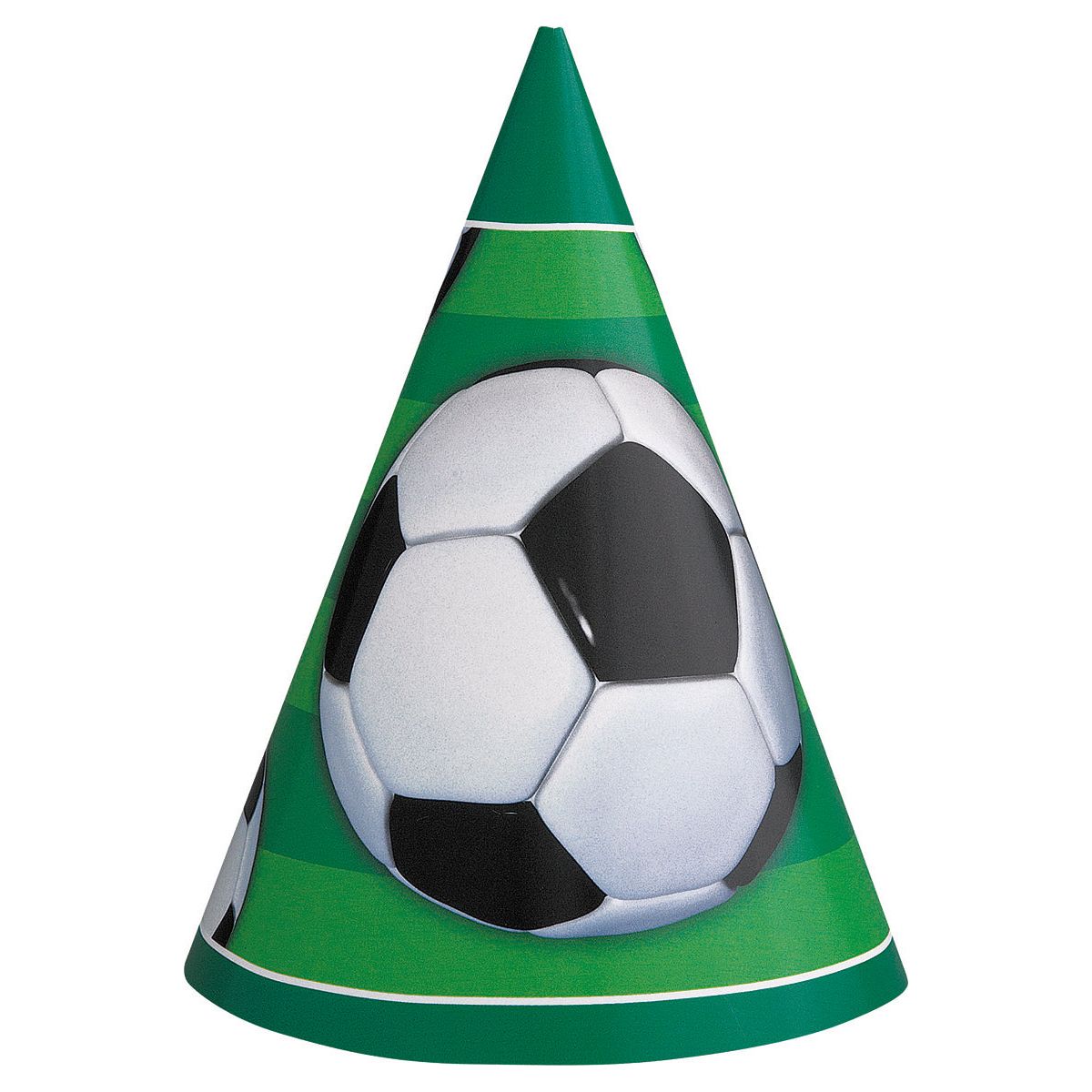 Soccer Party Hats, 8ct