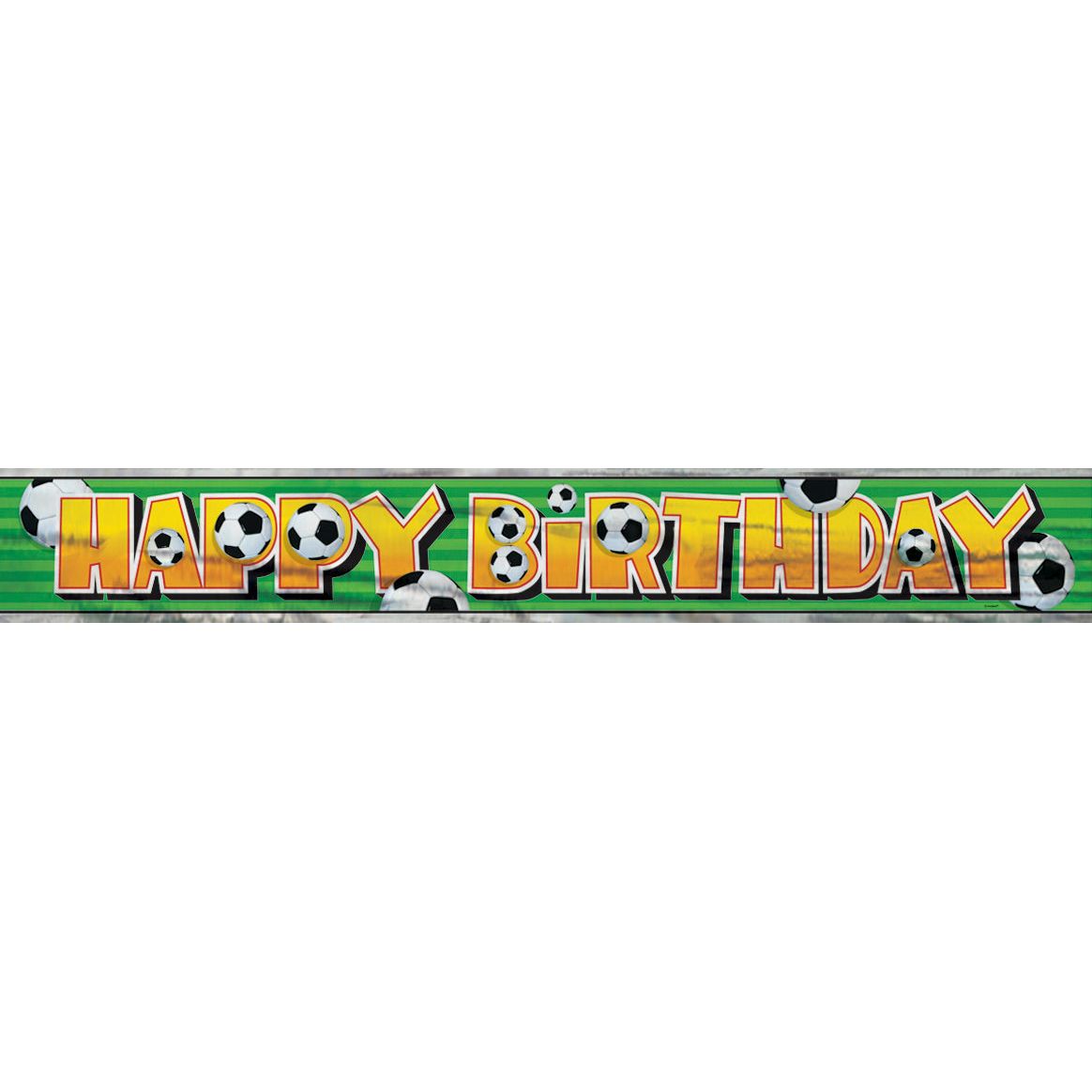Soccer Party Foil Banner, 12 ft