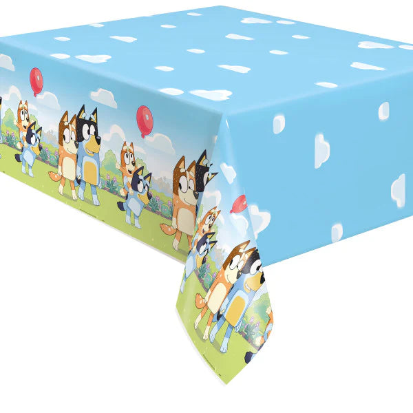 Bluey Rectangular Plastic Table Cover, 54" x 84"