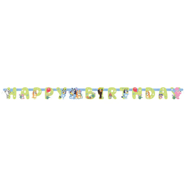 Bluey "Happy Birthday" Jointed Banner, 6 ft