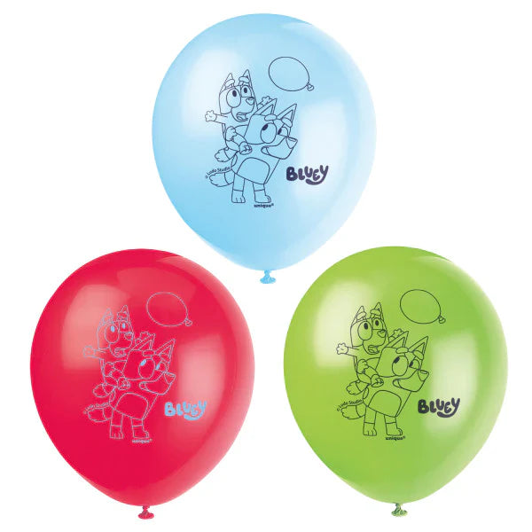 Bluey 12" Latex Balloons, 8ct