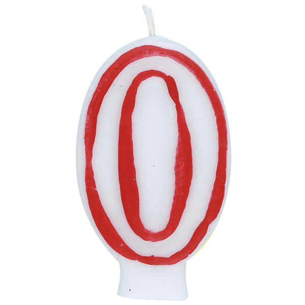 Number 0 Deluxe Birthday Candle