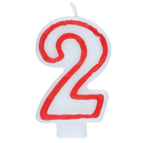 Number 2 Deluxe Birthday Candle