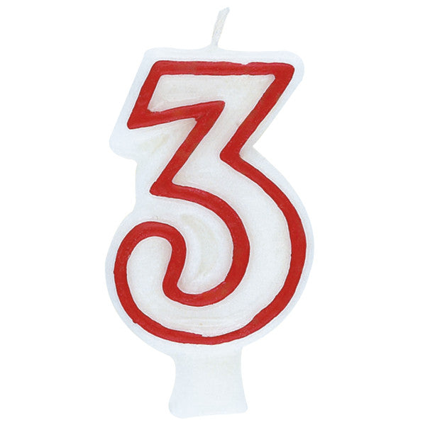 Number 3 Deluxe Birthday Candle