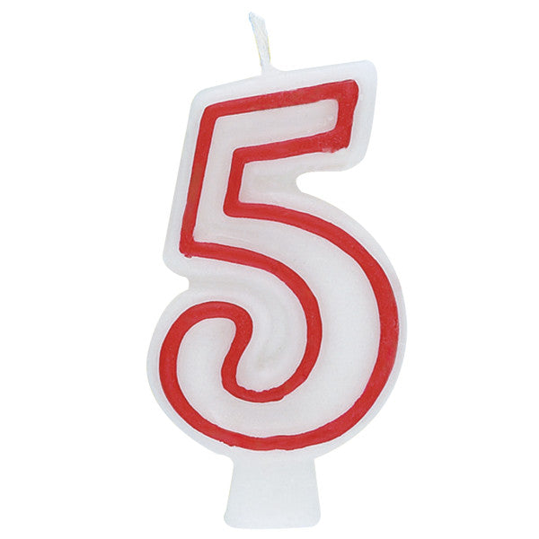 Number 5 Deluxe Birthday Candle