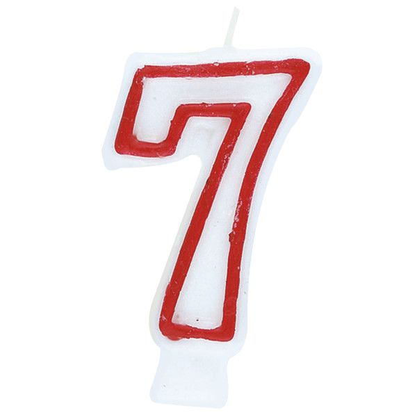 Number 7 Deluxe Birthday Candle