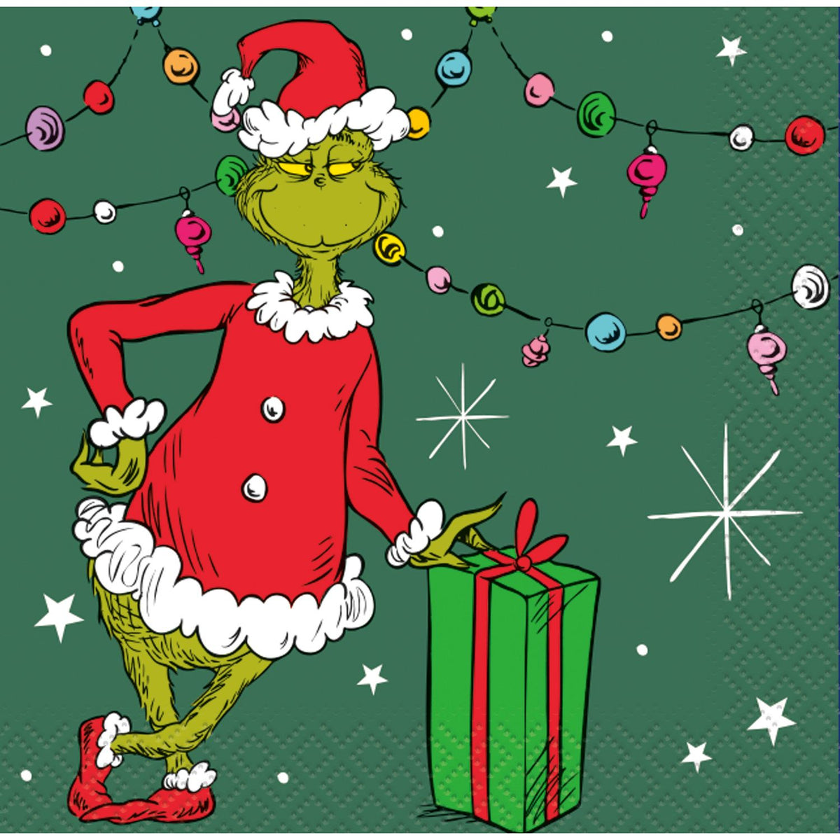 Grinch Beverage Napkins, 16ct