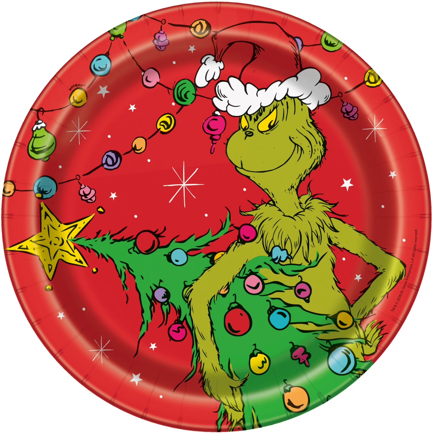 Grinch Round 9" Dinner Plates, 8ct