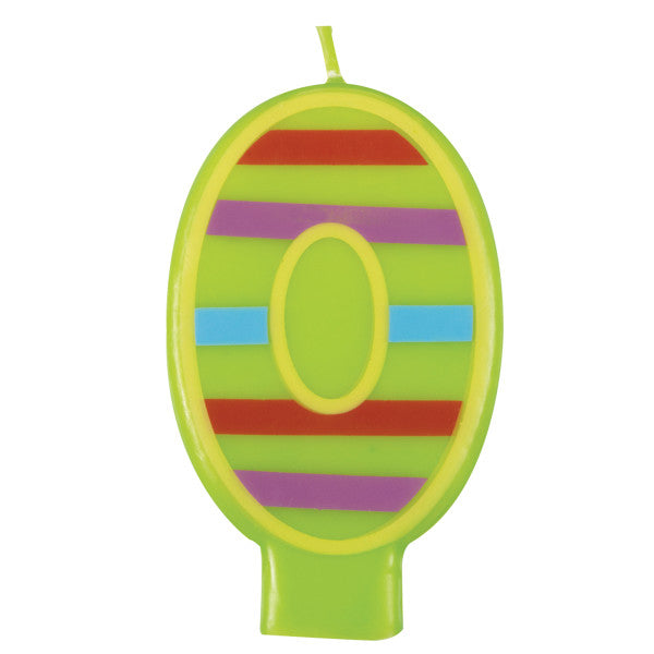 Number 0 Decorative Birthday Candle