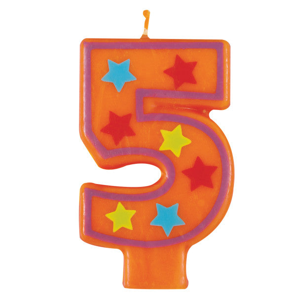 Number 5 Decorative Birthday Candle