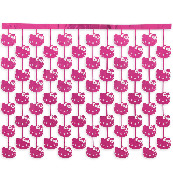 Hello Kitty and Friends Diecut Faces Pink Foil Fringe Photo Backdrop