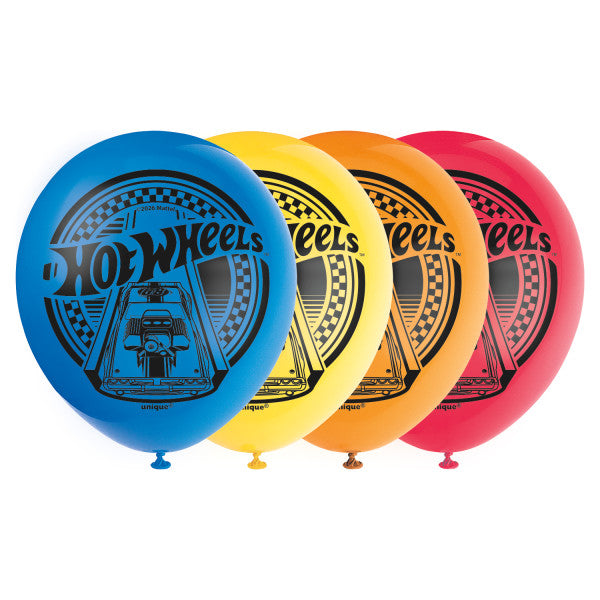 Hot Wheels 12" Latex Balloons, 8ct