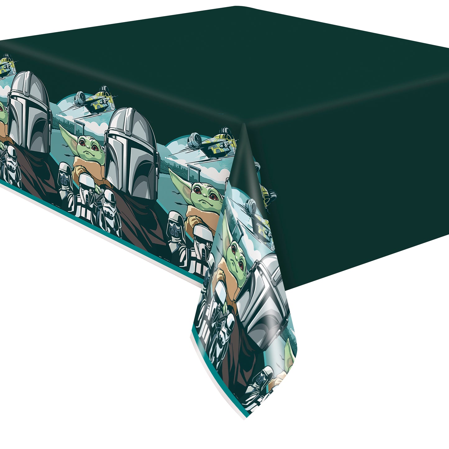 Mandalorian The Child Rectangular Plastic Table Cover, 54" x 84" - Short Fold