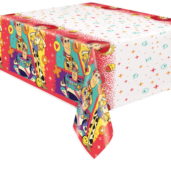 Disney Toy Story 5 Rectangular Plastic Table Cover, 54" x 84" - Short Fold