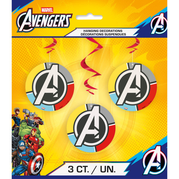 Avengers 26" Hanging Swirl Decorations, 3ct (12)