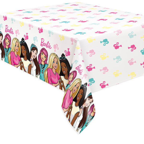 Barbie Rectangular Plastic Table Cover, 54" x 84"