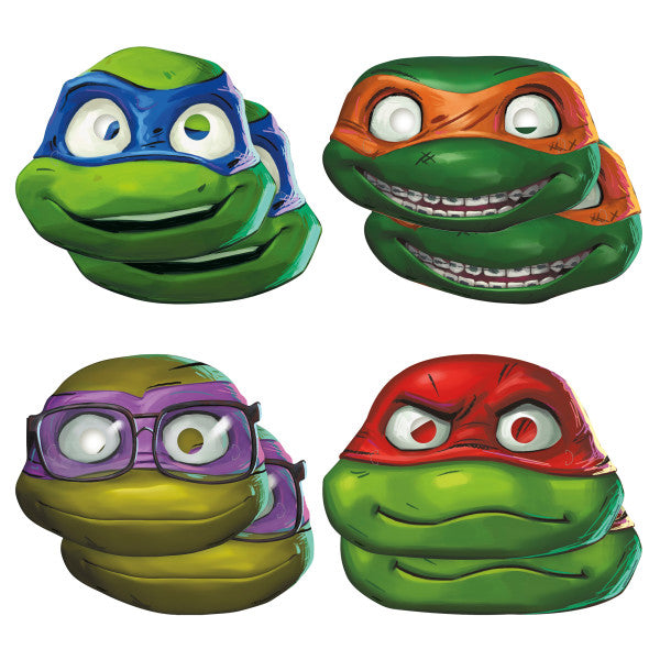 TMNT Mutant Mayhem Assorted Paper Masks, 8ct