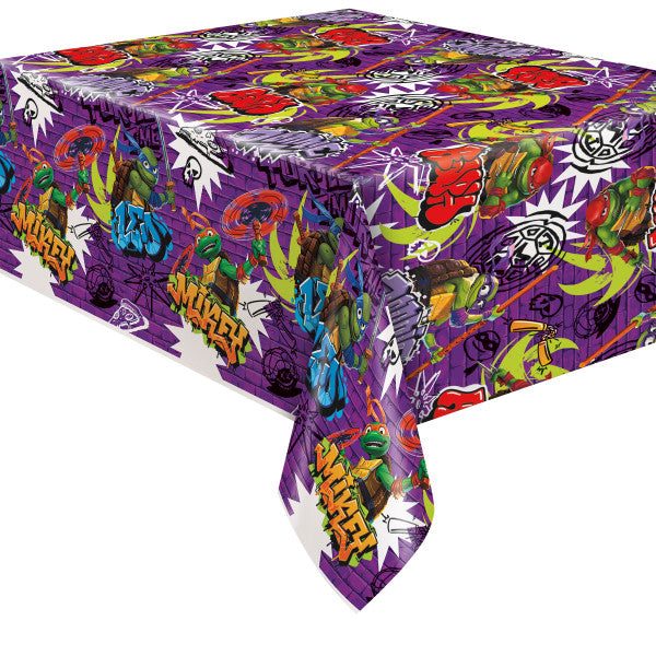 TMNT Mutant Mayhem Rectangular Plastic Table Cover, 54" x 84"