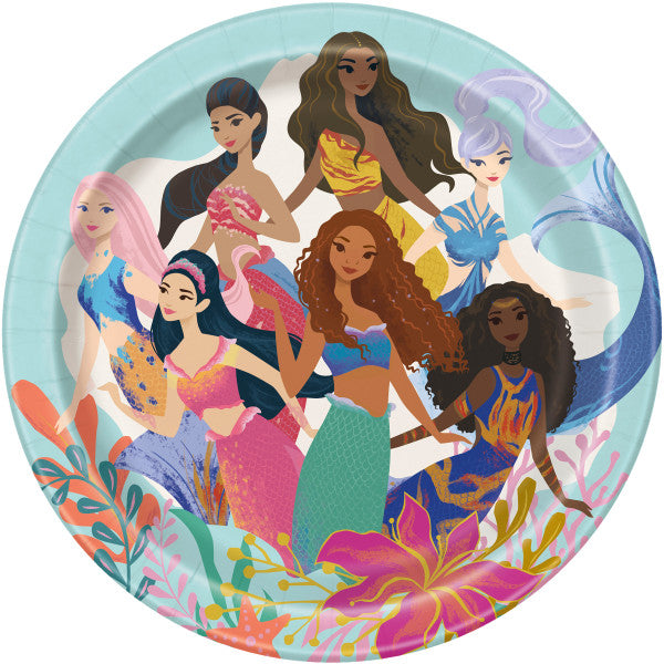 Disney The Little Mermaid Round 7" Dessert Plates, 8ct