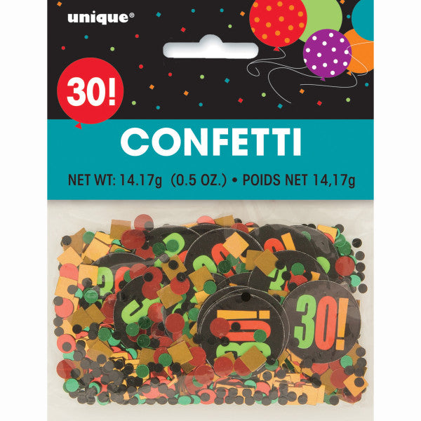Birthday Cheer Age 30 Print & Foil Confetti, 0.5oz