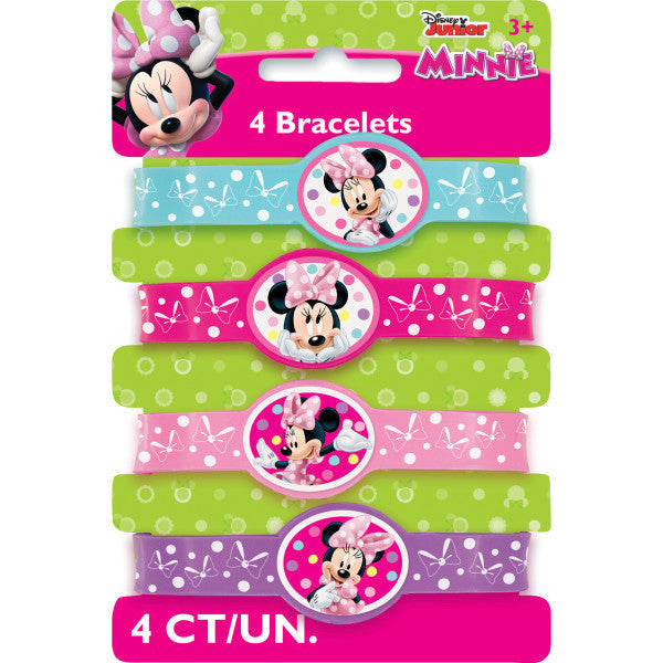 Disney Minnie Mouse Bowtique Stretchy Bracelets, 4ct
