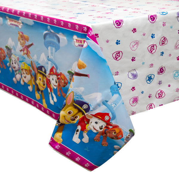 Paw Patrol Girl Rectangular Plastic Table Cover, 54"x84"