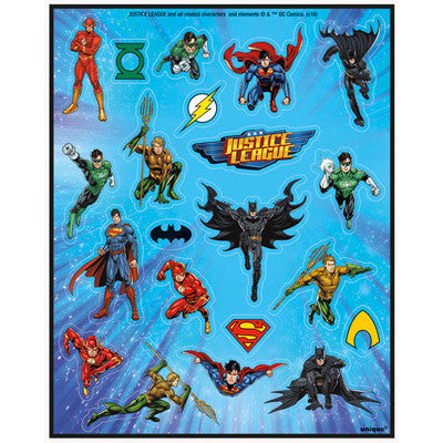 Justice League Sticker Sheets, 4ct