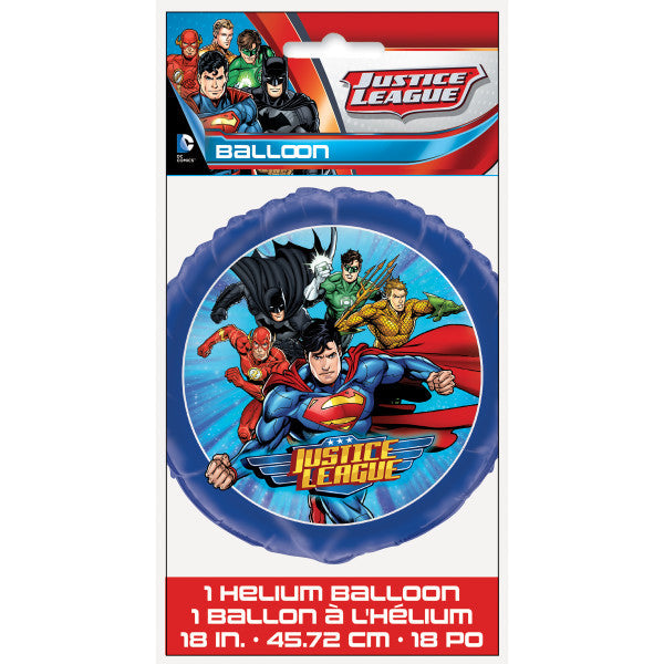 Justice League Round Foil Balloon 18", Packaged
