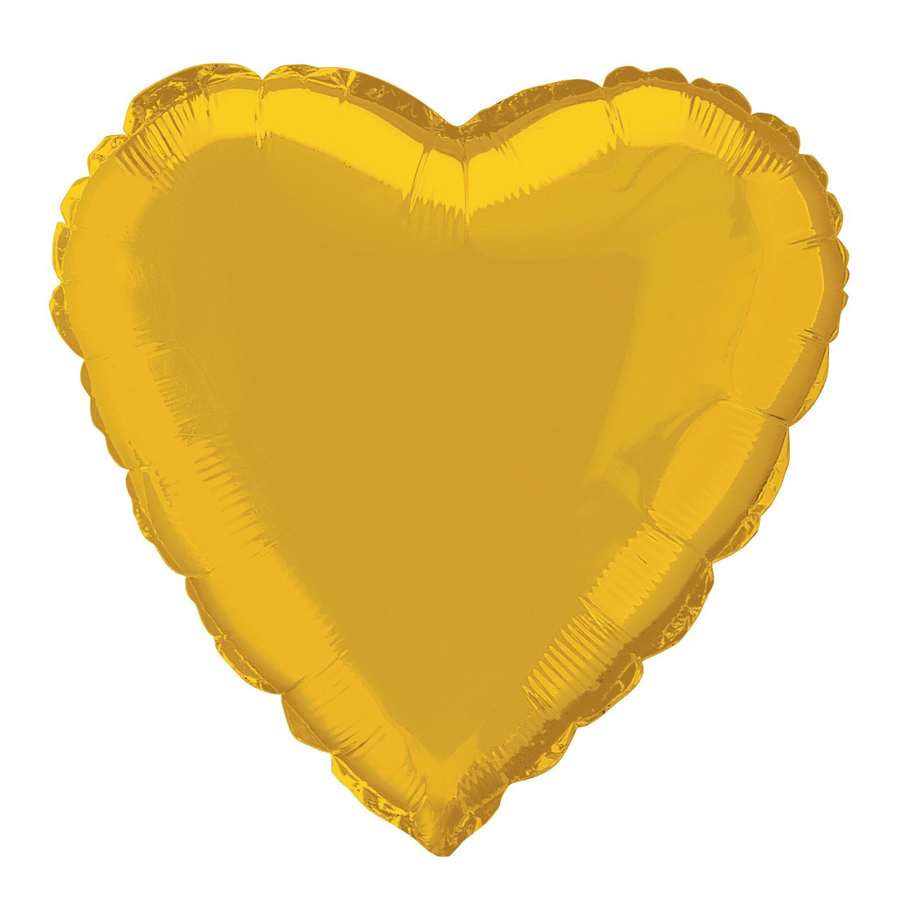 Solid Heart Foil Balloon 18", Packaged - Gold
