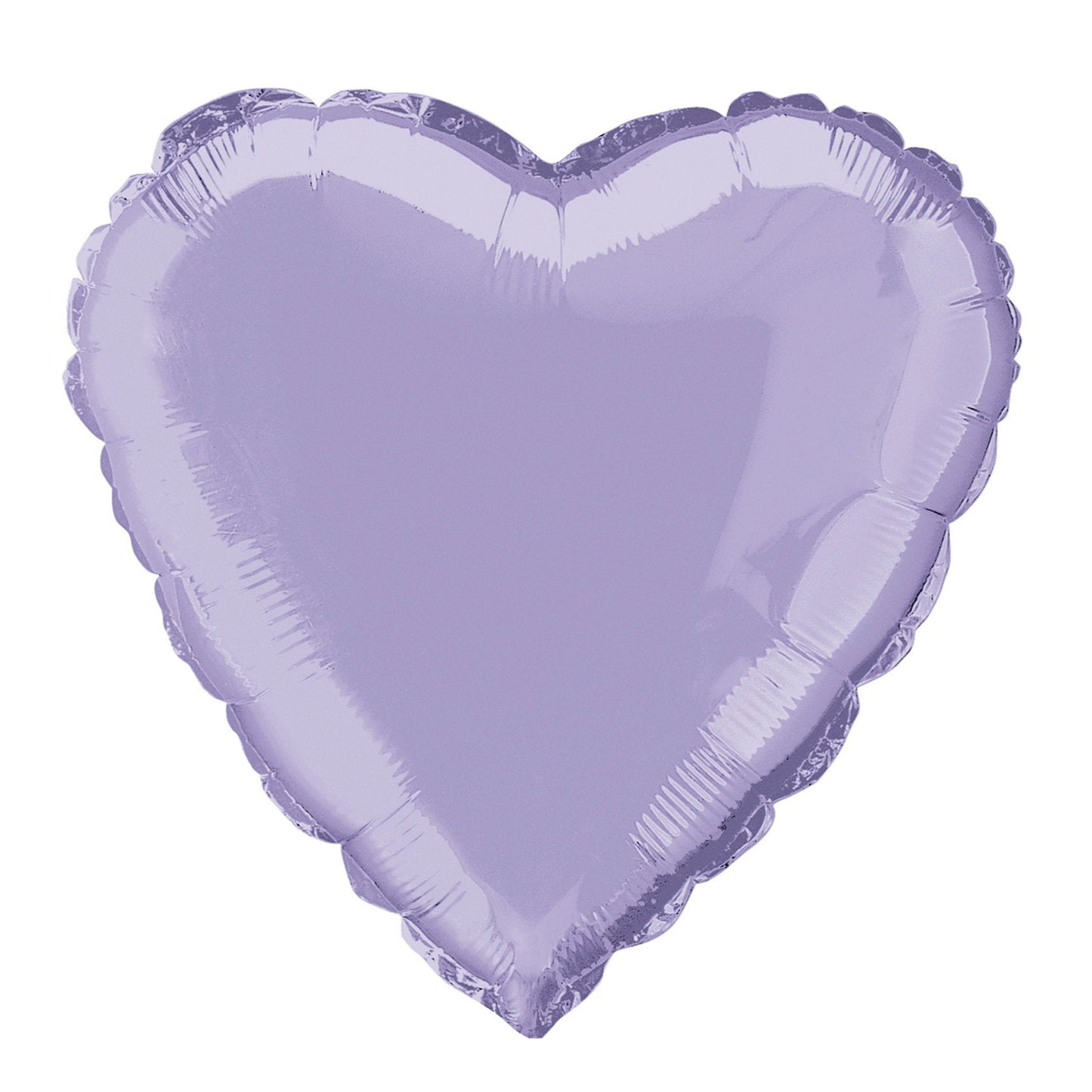 Solid Heart Foil Balloon 18", Packaged - Lavender