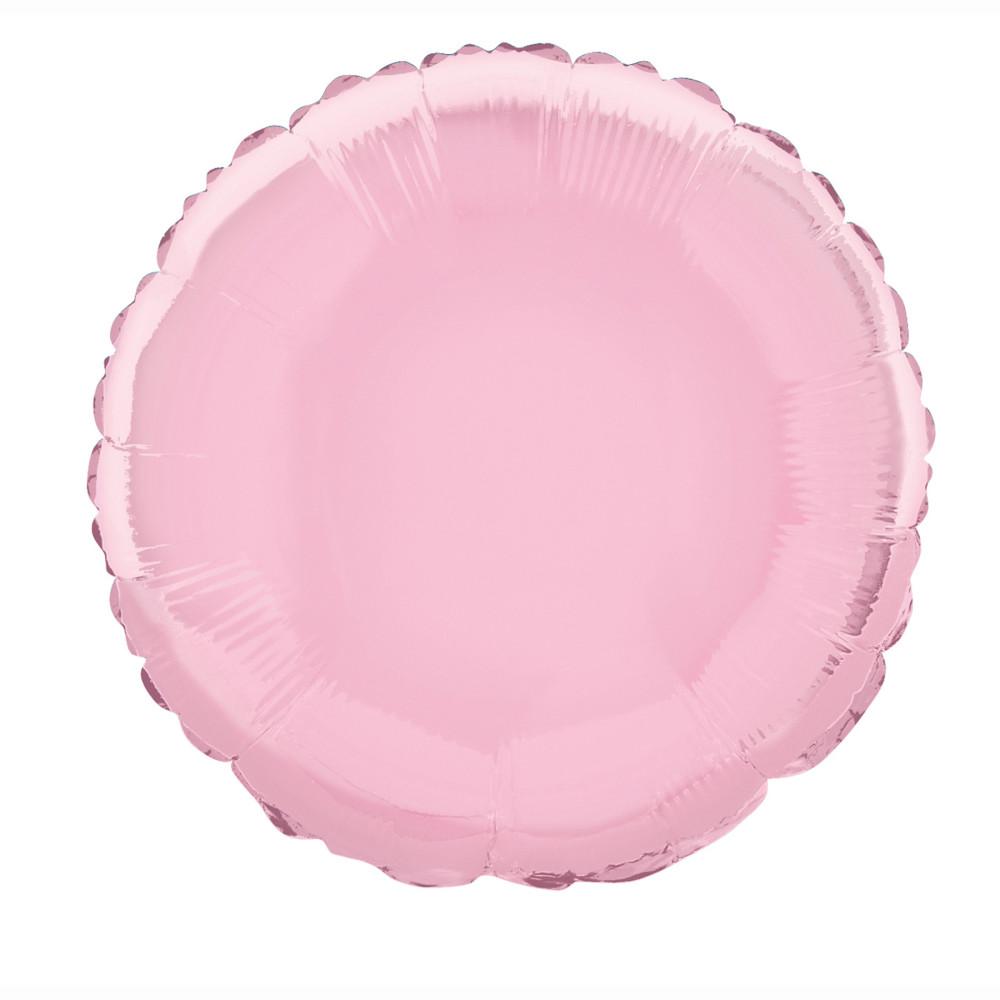 Solid Round Foil Balloon 18", Packaged - Pastel Pink