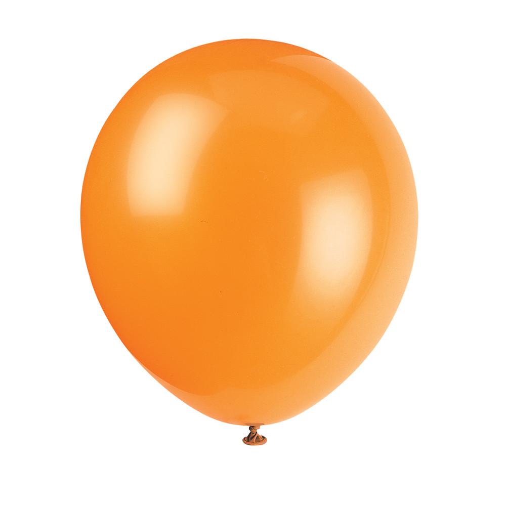 12" Latex Balloons, 10ct - Pumpkin Orange