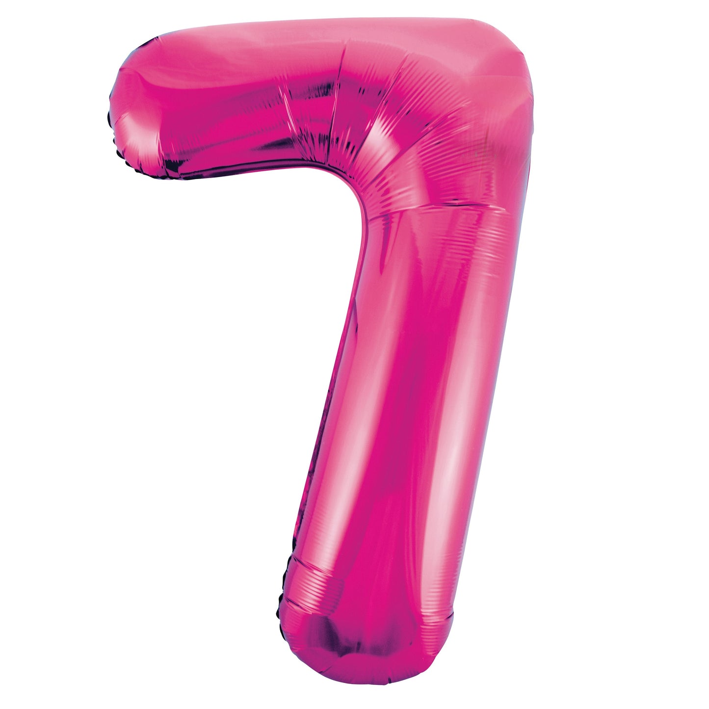 Hot Pink Number 7 Shaped Foil Balloon 34", Packaged