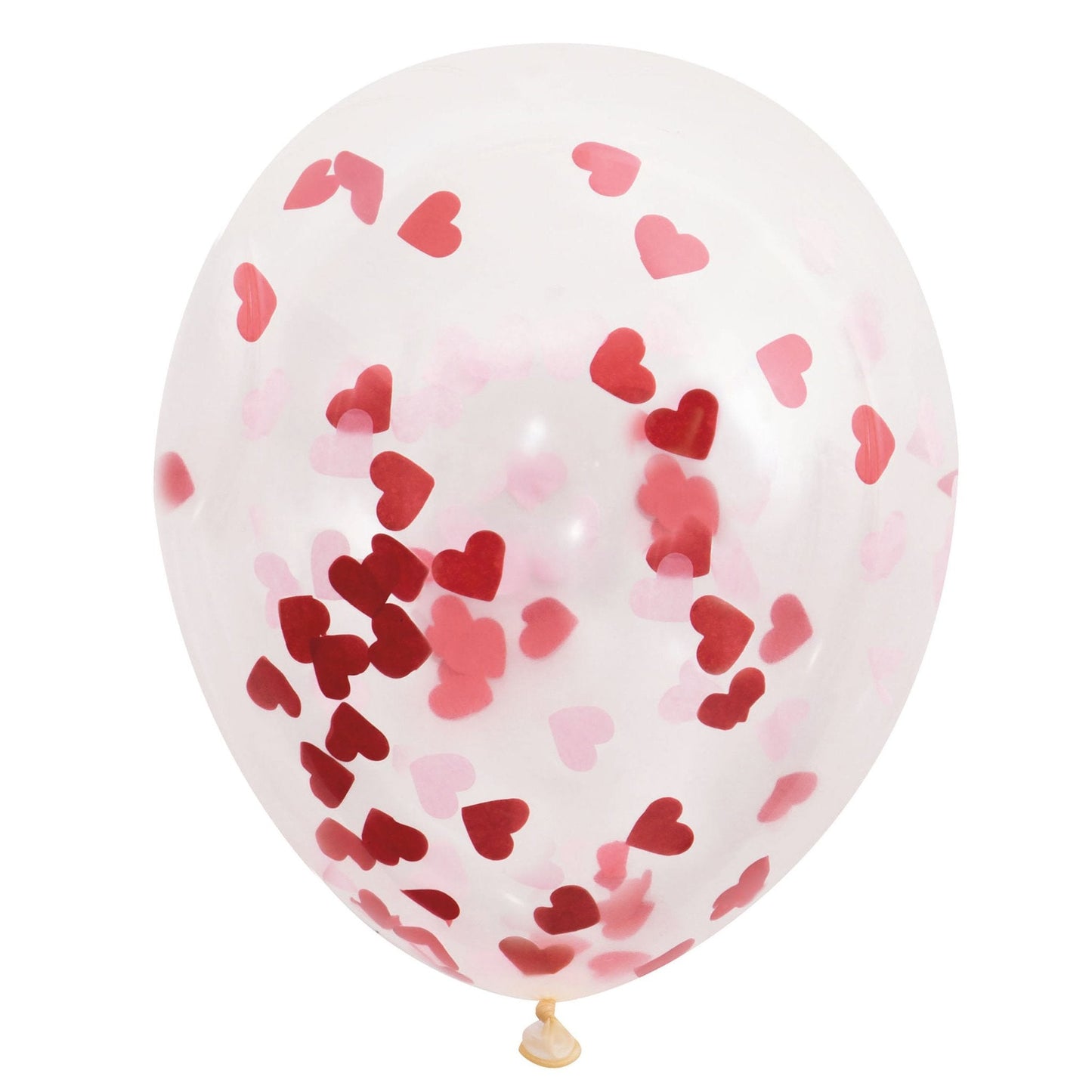 Clear Latex Balloons with Heart-Shaped Confetti 16", 5ct - Pre-Filled