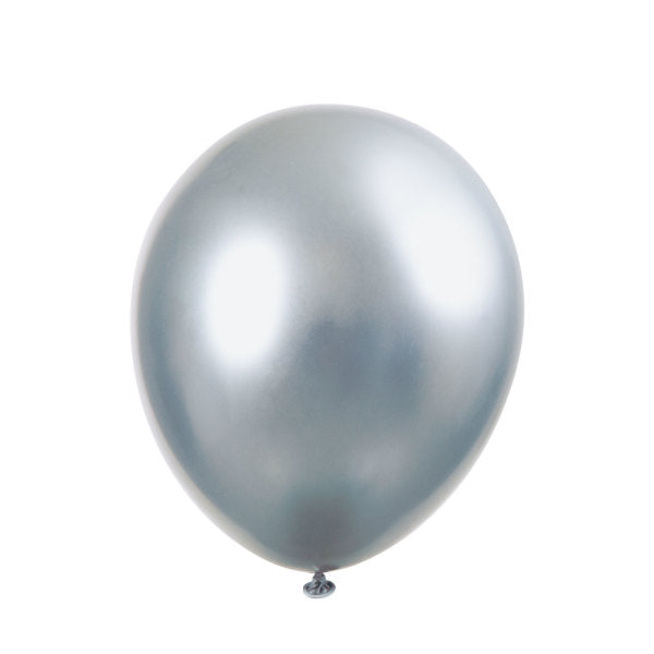 Silver Platinum 11" Latex Balloons, 6ct