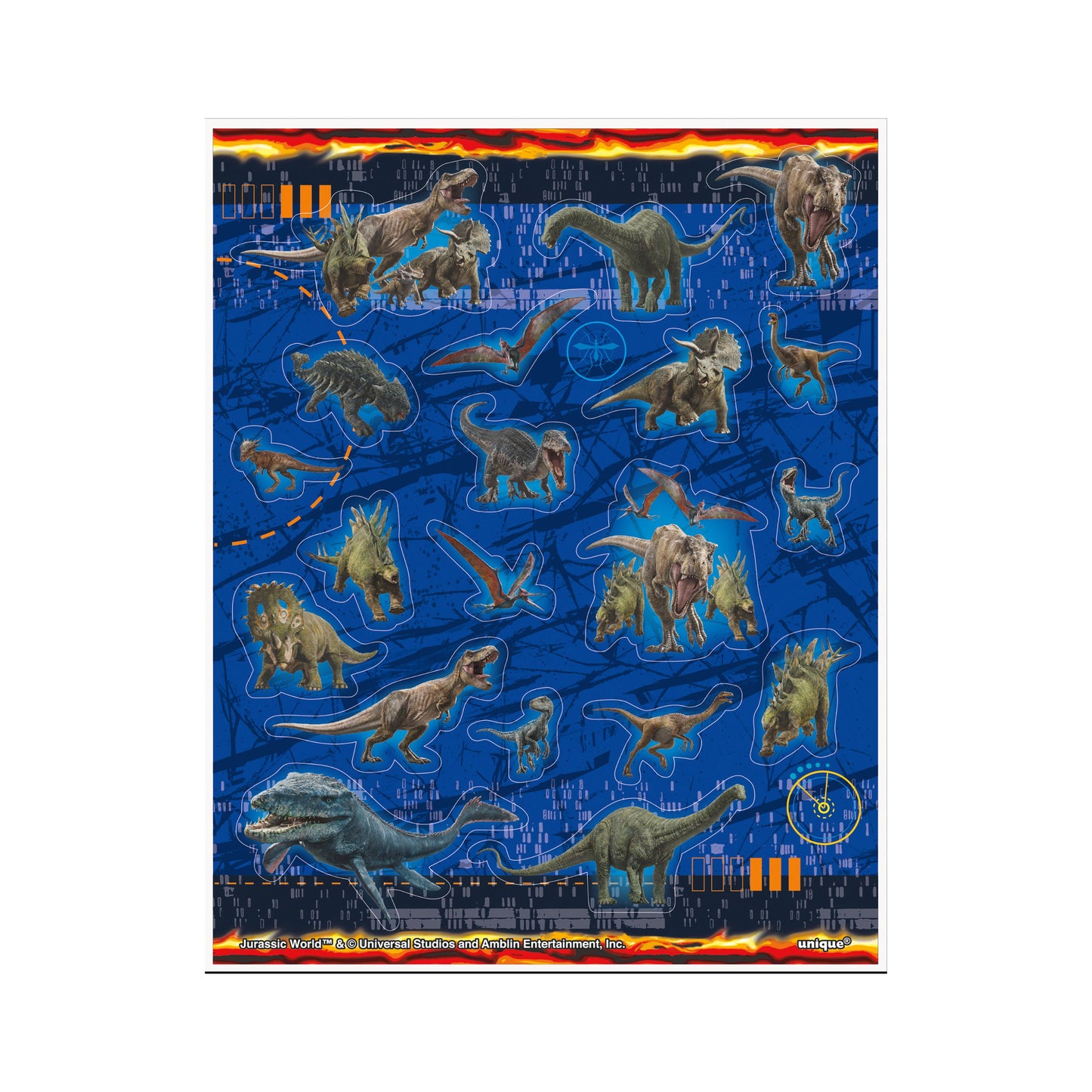 Jurassic World 2 Sticker Sheets, 4ct