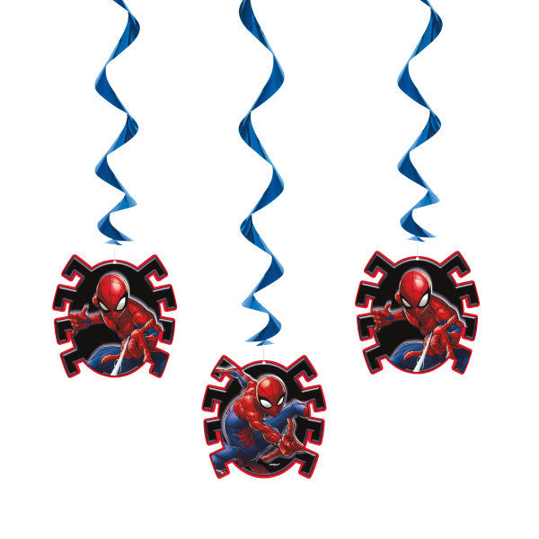 Spider-Man Hanging Swirl Decorations, 26", 3ct