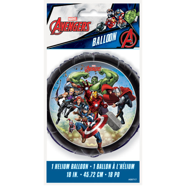 Avengers Round Foil Balloon 18", Packaged