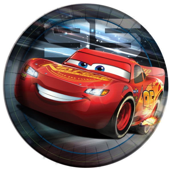 Disney Cars 3 Movie Round 9" Lunch Plates, 8ct