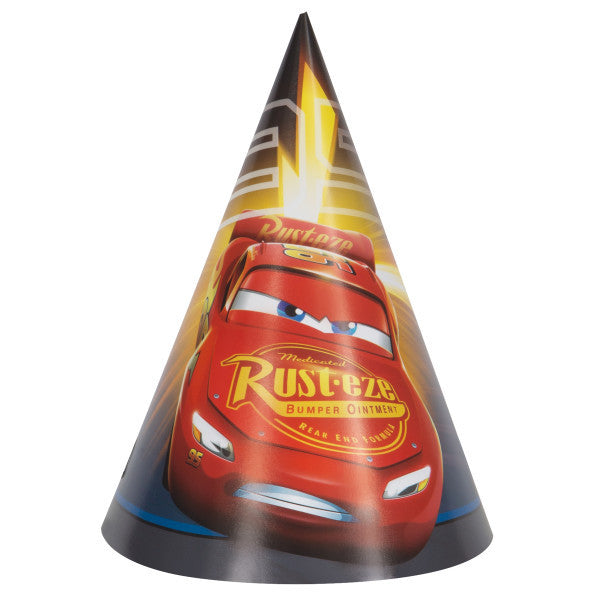 Disney Cars 3 Movie Party Hats, 8ct