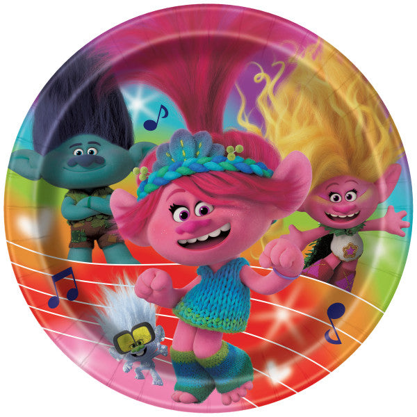 Trolls Round 7" Dessert Plates, 8ct